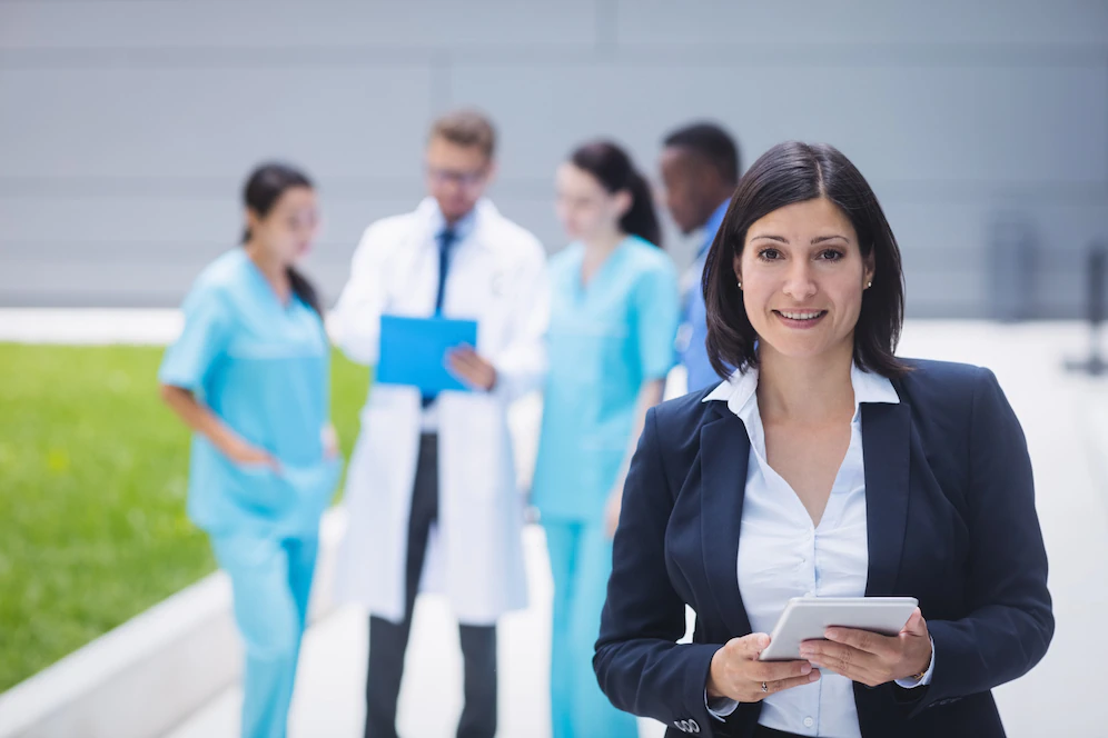 Business and hospital staff. Ensuring a Diverse Pool of Candidates with a Staffing Agency